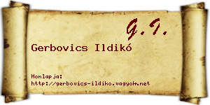 Gerbovics Ildikó névjegykártya